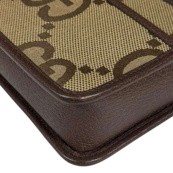 Pre-owned Gucci Jumbo GG Mini Shoulder Bag in Beige Canvas (696075) for Men. - Picture 7 of 9